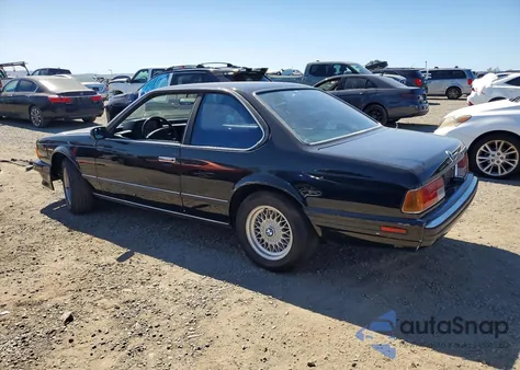 1989 BMW 635 Csi из США, поврежденный, VIN WBAEC7412K0608661